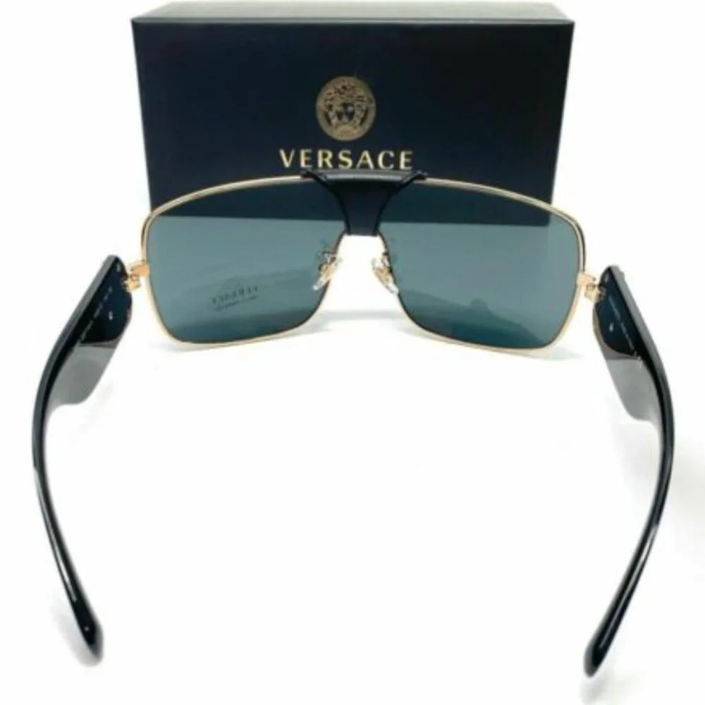 Versace Unisex 38mm Gold Square Sunglasses!